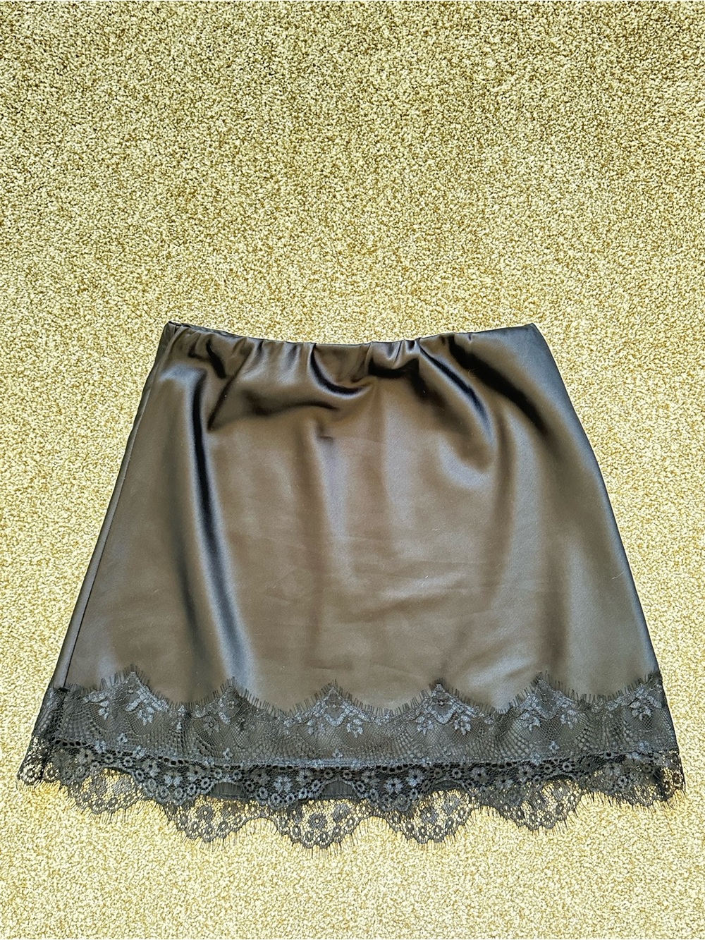 Francesca's Black Satin Slip